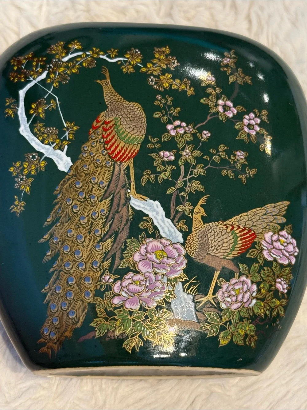 1980s asahi Japanese porcelain vase
